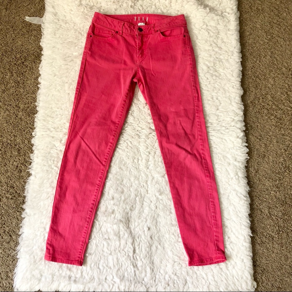 Elle hot pink skinny jeans, size 2
